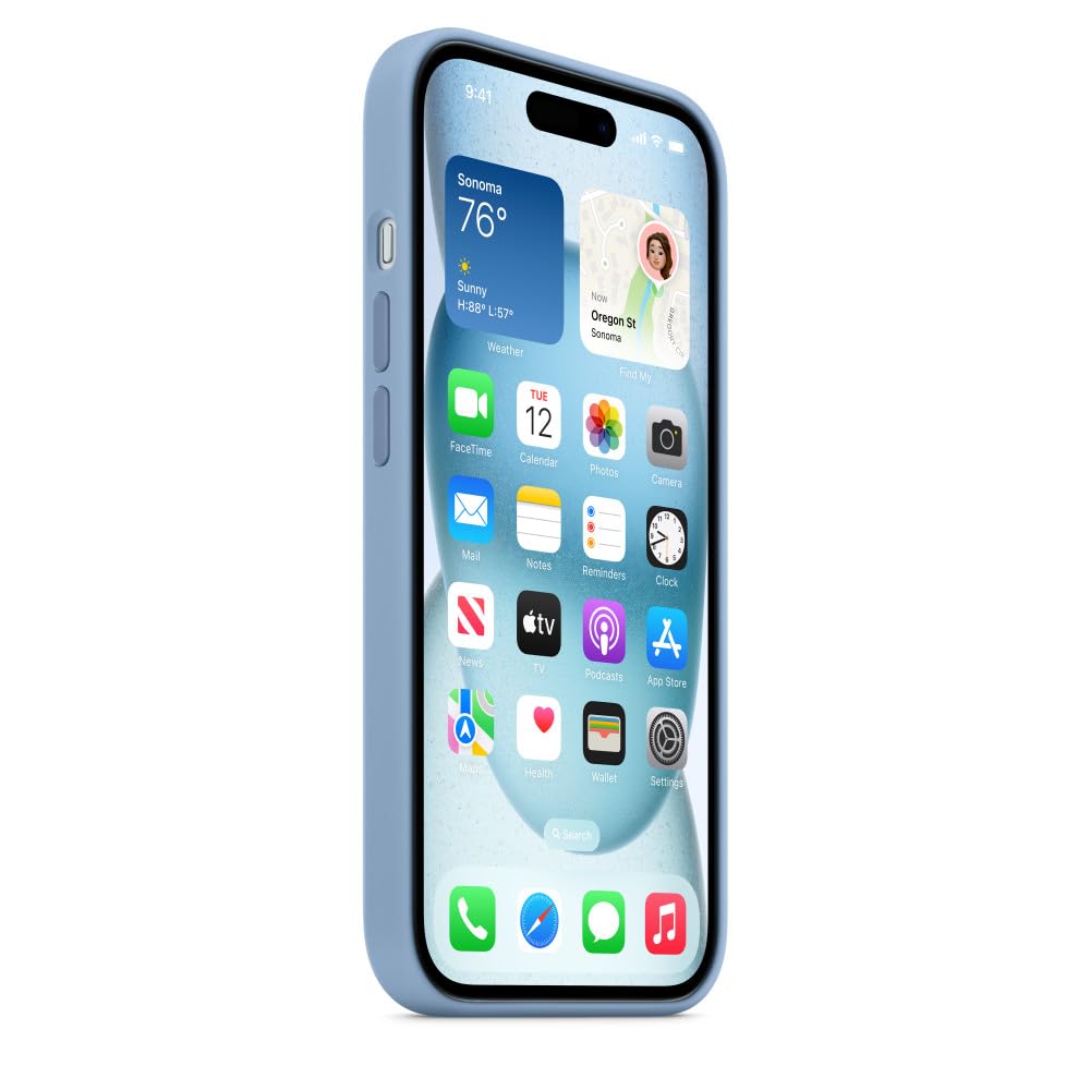 iPh 15Plus Winter Blue Silicon Case