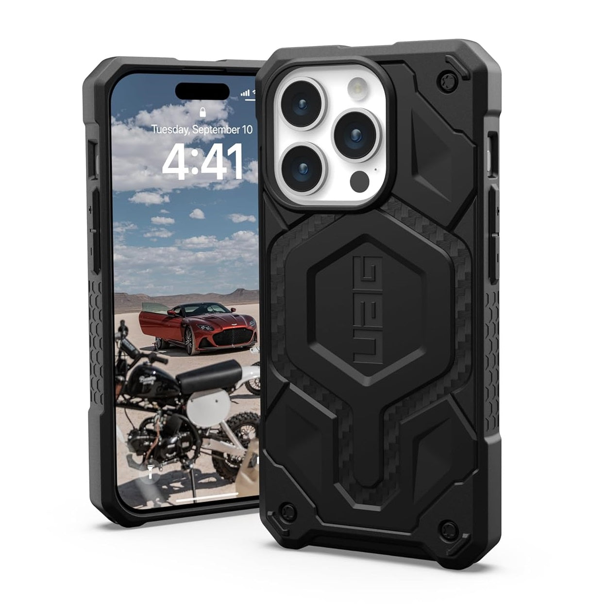iPhone 15 Pro Monarch Pro Carbon Protective Case With Magsafe Black