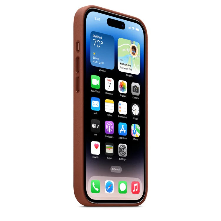 iPhone 15 Pro Max Leather Case - Umber Brown