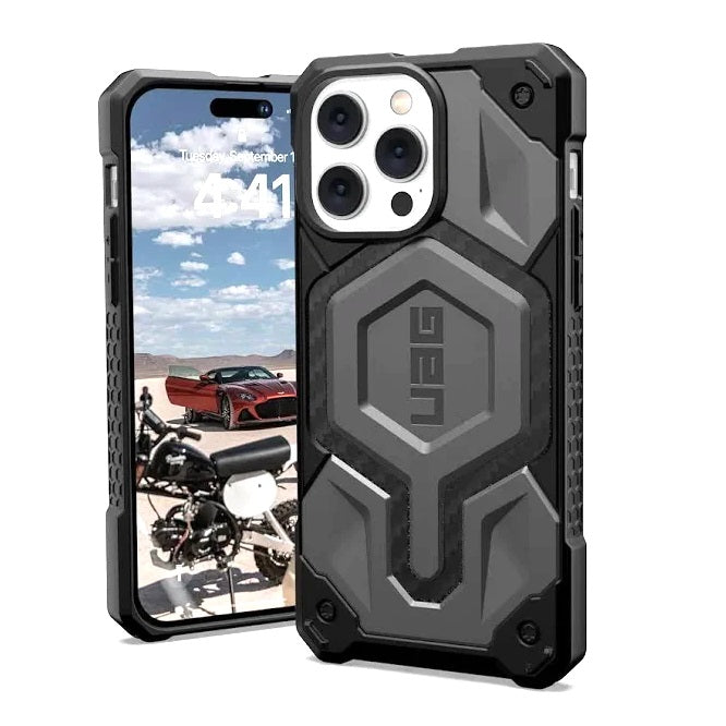 iPhone 15 Pro Monarch Pro Carbon Protective Case With Magsafe Grey