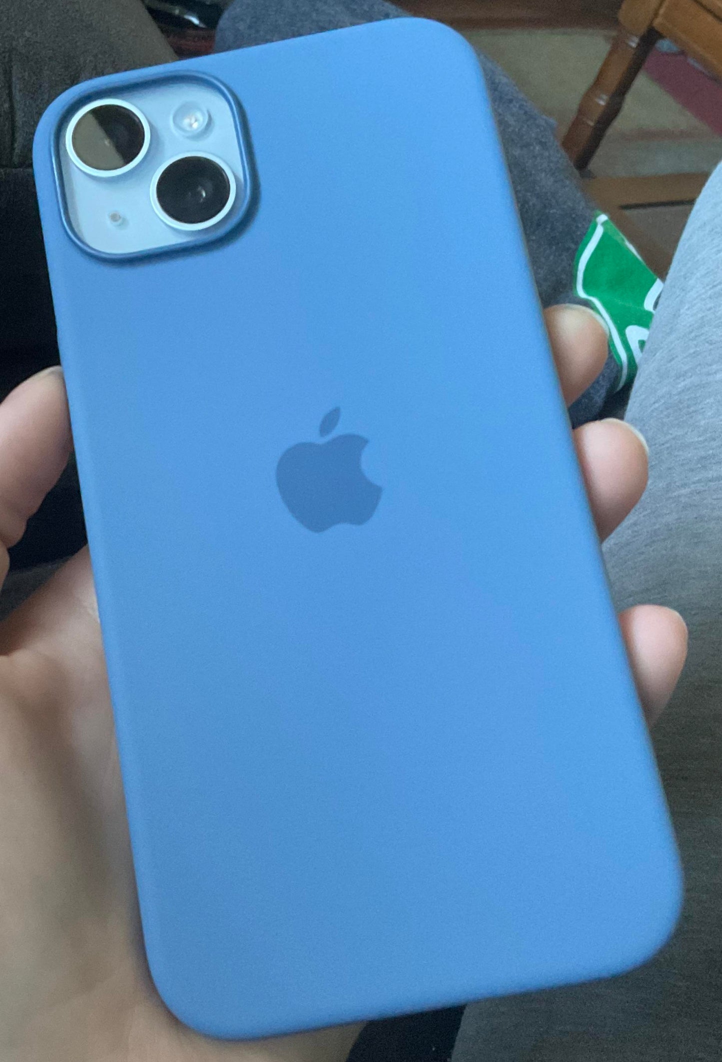 iPh 15Plus Winter Blue Silicon Case